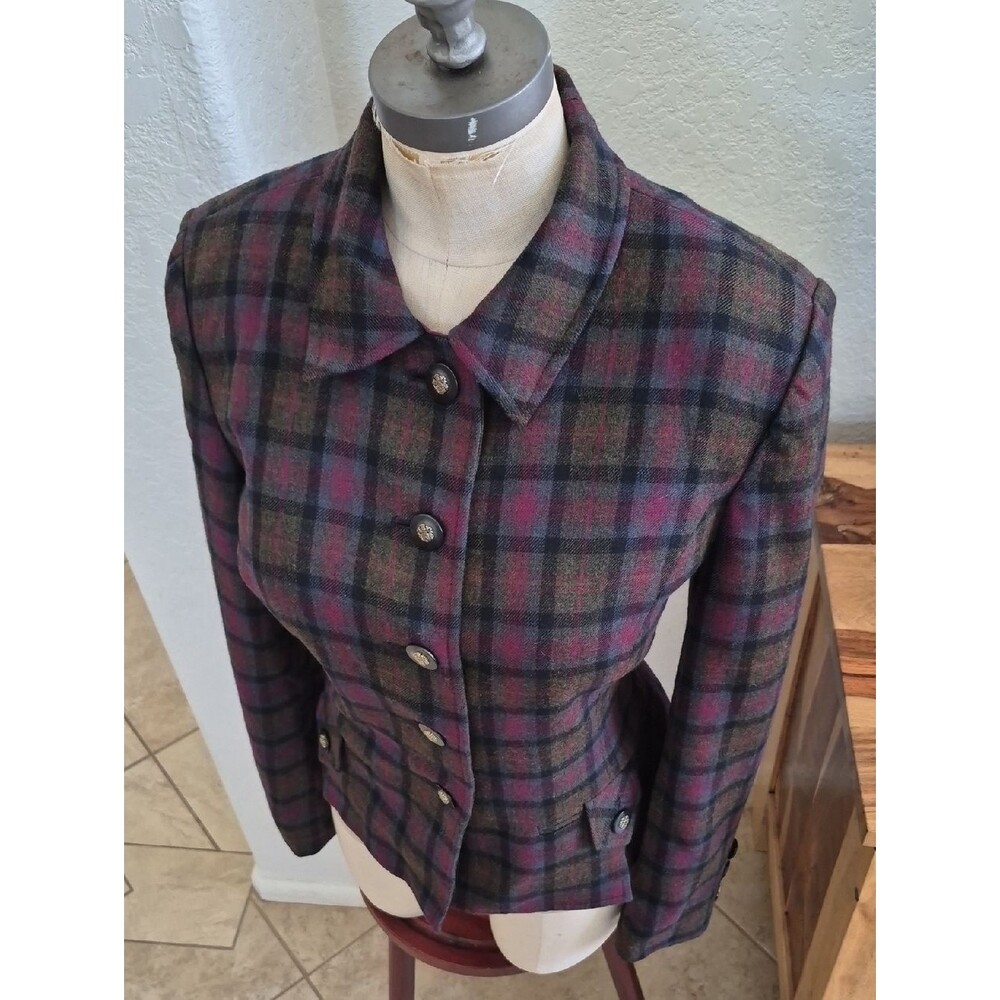 Herbert Grossman Design by Cynthia Sobal, Vintage Wool Blazer Sz 12/Large - Picture 16 of 16